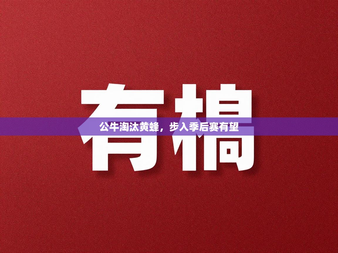 公牛淘汰黄蜂,步入季后赛有望