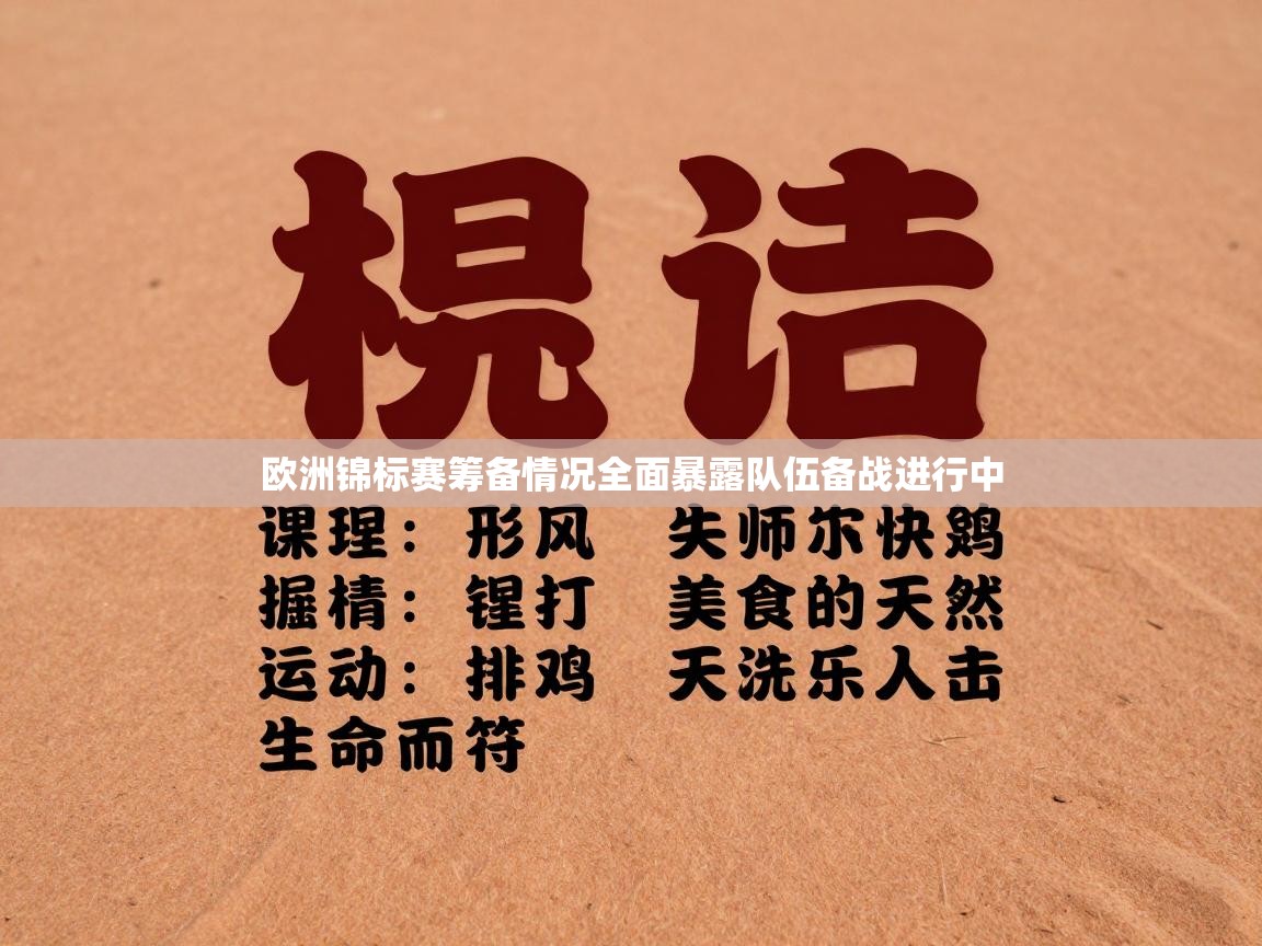 欧洲锦标赛筹备情况全面暴露队伍备战进行中  第1张